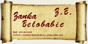 Žanka Belobabić vizit kartica